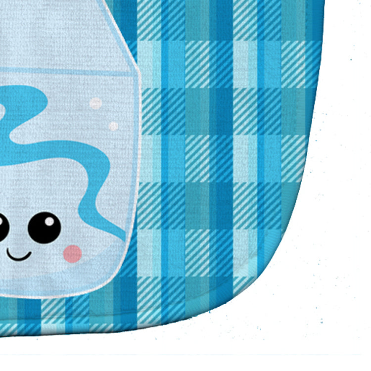 Blue Plaid and Milk Baby Bib BB6846BIB