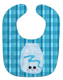 Blue Plaid and Milk Baby Bib BB6846BIB