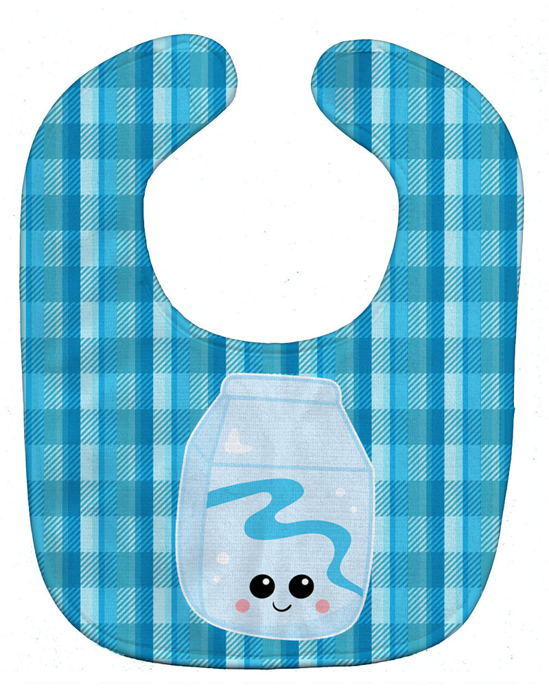 Blue Plaid and Milk Baby Bib BB6846BIB