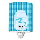 Blue Plaid and Milk Ceramic Night Light BB6846CNL