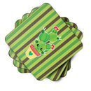 Cactus Stripe Foam Coasters Set of 4 Cup Coasters for Indoor Outdoor, Tabletop Protection, Anti Slip, Mouse pad Material