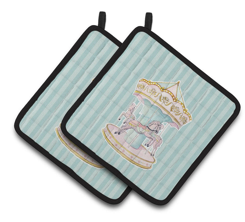 Carousel Pair of Pot Holders BB6857PTHD