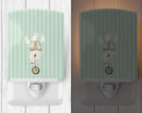 Circus Bear Ceramic Night Light Compact, UL-Certified, Ideal for Bedroom, Bathroom, Nursery, Hallway, Kitchen, 6x4x3, Multicolor