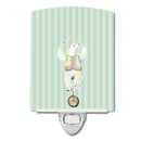 Circus Bear Ceramic Night Light Compact, UL-Certified, Ideal for Bedroom, Bathroom, Nursery, Hallway, Kitchen, 6x4x3, Multicolor