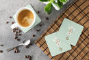 Circus Bear Foam Coasters Set of 4 Cup Coasters for Indoor Outdoor, Tabletop Protection, Anti Slip, Mouse pad Material