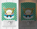 Sheep in Bed Ceramic Night Light Compact, UL-Certified, Ideal for Bedroom, Bathroom, Nursery, Hallway, Kitchen, 6x4x3, Multicolor