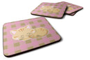 Kitten Sleeping Foam Coasters Set of 4 Cup Coasters for Indoor Outdoor, Tabletop Protection, Anti Slip, Mouse pad Material