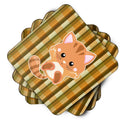 Hooray Kitten Foam Coasters Set of 4 Cup Coasters for Indoor Outdoor, Tabletop Protection, Anti Slip, Mouse pad Material