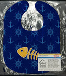 Fish Bones Baby Bib Easy-Clean Baby Bib Baby Feeding Accessory Baby Mealtime Essential, 10 x 13, Multicolor