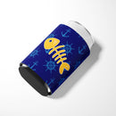 Fish Bones Can or Bottle Hugger Cooler Sleeve for Standard 12 oz Cans, Insulated Foam Beer & Soda Can Hugger Reusable