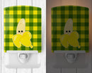 Going Bananas Ceramic Night Light Compact, UL-Certified, Ideal for Bedroom, Bathroom, Nursery, Hallway, Kitchen, 6x4x3, Multicolor