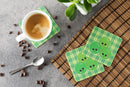 Three Peas Foam Coasters Set of 4 Cup Coasters for Indoor Outdoor, Tabletop Protection, Anti Slip, Mouse pad Material