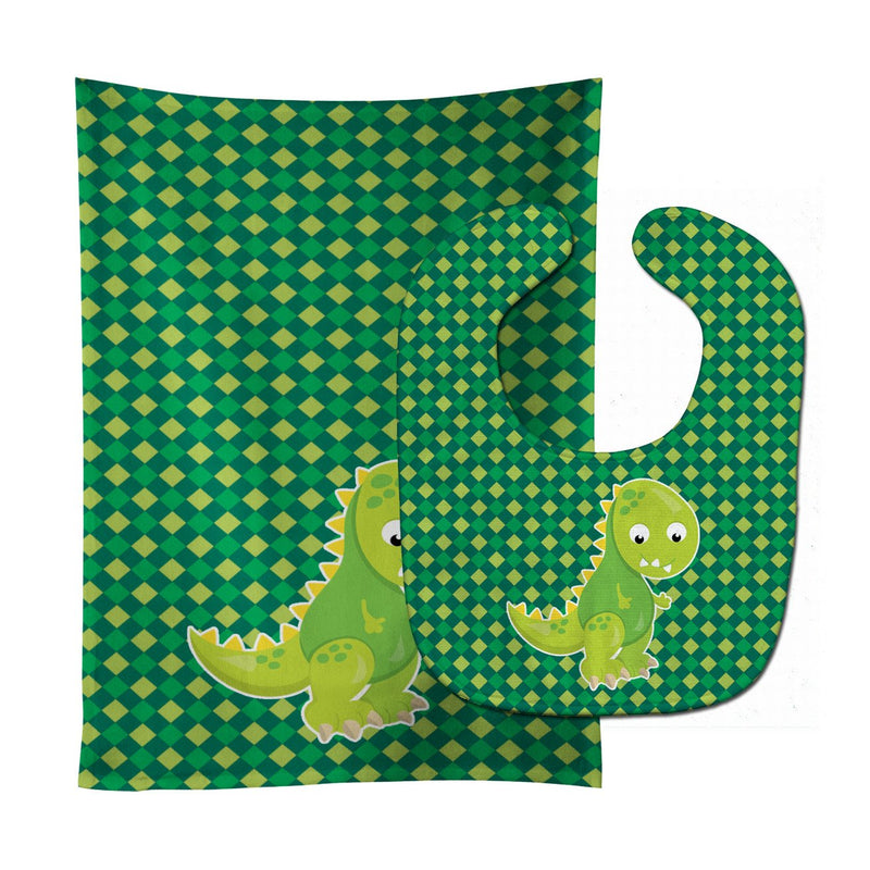 Iguanodon Dinosaur Baby Bib & Burp Cloth BB6895STBU