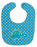 Stegosaurus Dinosaur Baby Bib Easy-Clean Baby Bib Baby Feeding Accessory Baby Mealtime Essential, 10 x 13, Multicolor