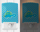 Stegosaurus Dinosaur Ceramic Night Light Compact, UL-Certified, Ideal for Bedroom, Bathroom, Nursery, Hallway, Kitchen, 6x4x3, Multicolor