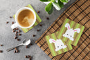 Easter Rabbit Hole Foam Coasters Set of 4 Cup Coasters for Indoor Outdoor, Tabletop Protection, Anti Slip, Mouse pad Material
