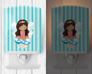 Fairy on Mushroom Ceramic Night Light Compact, UL-Certified, Ideal for Bedroom, Bathroom, Nursery, Hallway, Kitchen, 6x4x3, Multicolor