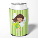 Fairy Green Stripes Can or Bottle Hugger Cooler Sleeve for Standard 12 oz Cans, Insulated Foam Beer & Soda Can Hugger Reusable