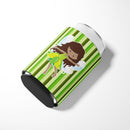 Fairy Green Stripes Can or Bottle Hugger Cooler Sleeve for Standard 12 oz Cans, Insulated Foam Beer & Soda Can Hugger Reusable