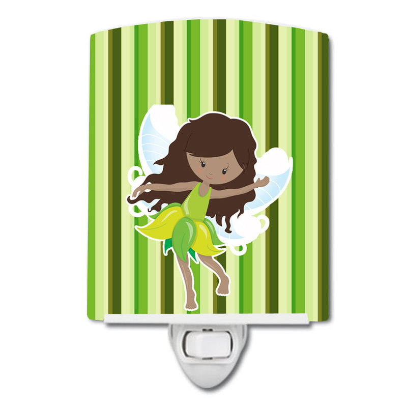 Fairy Green Stripes Ceramic Night Light BB6912CNL