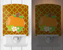 Fall Pumpkin Orange Quatrfoil Ceramic Night Light Compact, UL-Certified, Ideal for Bedroom, Bathroom, Nursery, Hallway, Kitchen, 6x4x3, Multicolor