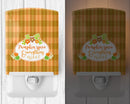 Fall Pumpkin Spice and Everything Ceramic Night Light Compact, UL-Certified, Ideal for Bedroom, Bathroom, Nursery, Hallway, Kitchen, 6x4x3, Multicolor