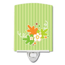 Fall Leaves Ceramic Night Light Compact, UL-Certified, Ideal for Bedroom, Bathroom, Nursery, Hallway, Kitchen, 6x4x3, Multicolor
