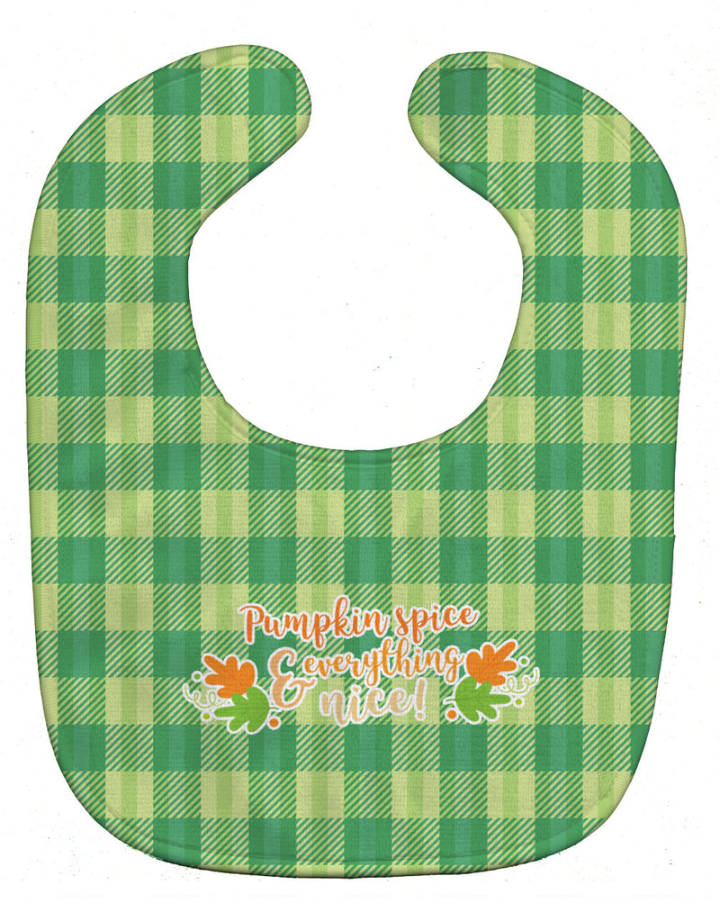 Fall Pumpkin Spice Gingham Baby Bib BB6923BIB