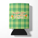 Fall Pumpkin Spice Gingham Can or Bottle Hugger Cooler Sleeve for Standard 12 oz Cans, Insulated Foam Beer & Soda Can Hugger Reusable
