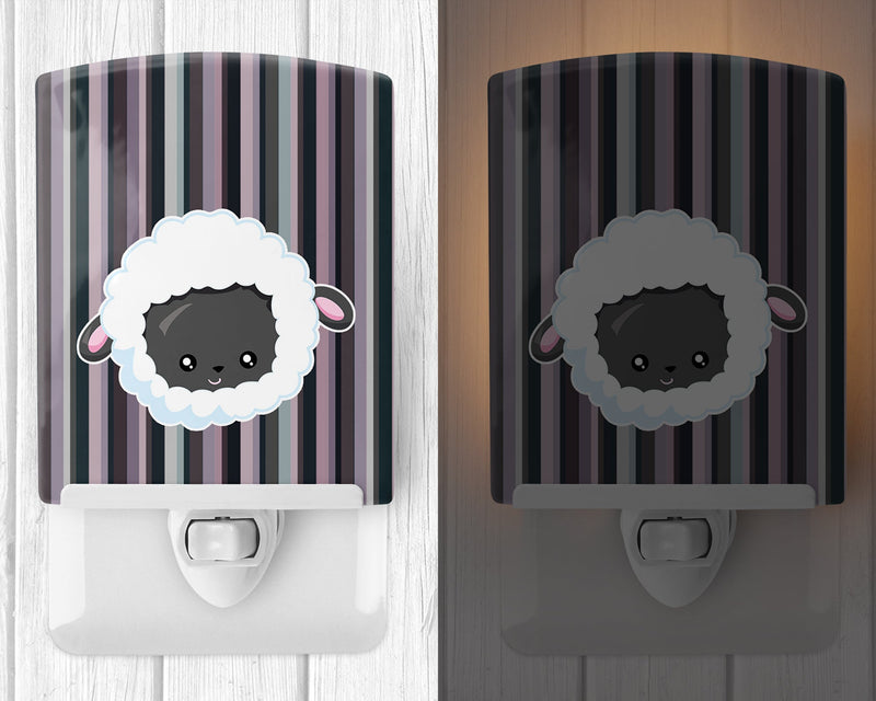 Black Sheep Lamb Face  Ceramic Night Light BB6931CNL
