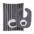Black Sheep Lamb Face  Baby Bib & Burp Cloth BB6931STBU