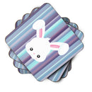 Rabbit Face Foam Coasters Set of 4 Cup Coasters for Indoor Outdoor, Tabletop Protection, Anti Slip, Mouse pad Material