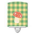 Mushroom Ceramic Night Light Compact, UL-Certified, Ideal for Bedroom, Bathroom, Nursery, Hallway, Kitchen, 6x4x3, Multicolor