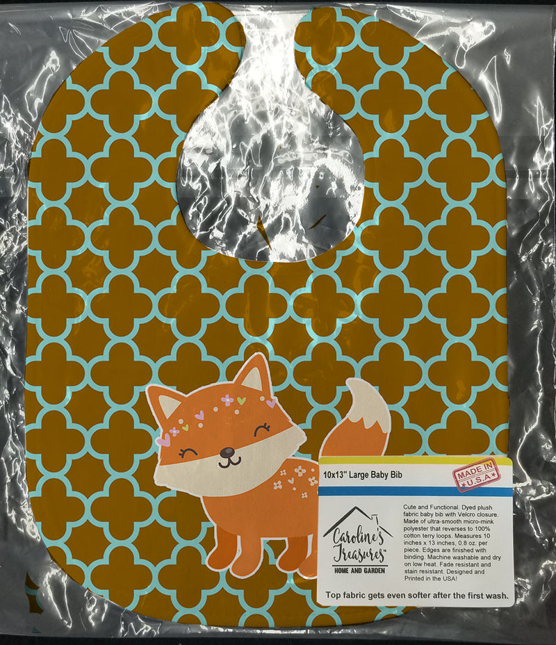 Fox on Quatrafoil Baby Bib BB6939BIB