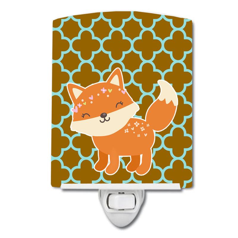 Fox on Quatrafoil Ceramic Night Light BB6939CNL