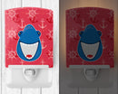 Shark Wide Open Ceramic Night Light Compact, UL-Certified, Ideal for Bedroom, Bathroom, Nursery, Hallway, Kitchen, 6x4x3, Multicolor