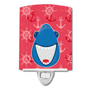 Shark Wide Open Ceramic Night Light Compact, UL-Certified, Ideal for Bedroom, Bathroom, Nursery, Hallway, Kitchen, 6x4x3, Multicolor