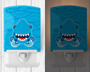 Shark Open Wide in Waves Ceramic Night Light Compact, UL-Certified, Ideal for Bedroom, Bathroom, Nursery, Hallway, Kitchen, 6x4x3, Multicolor
