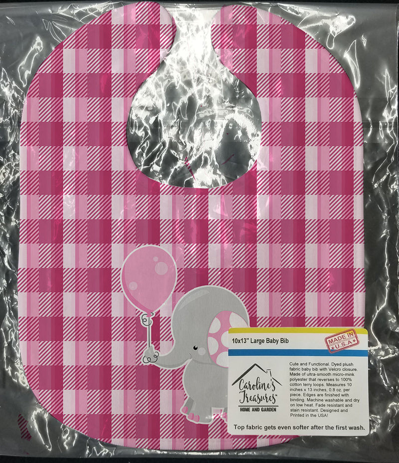 Elephant with Pink Balloon Baby Bib BB6948BIB