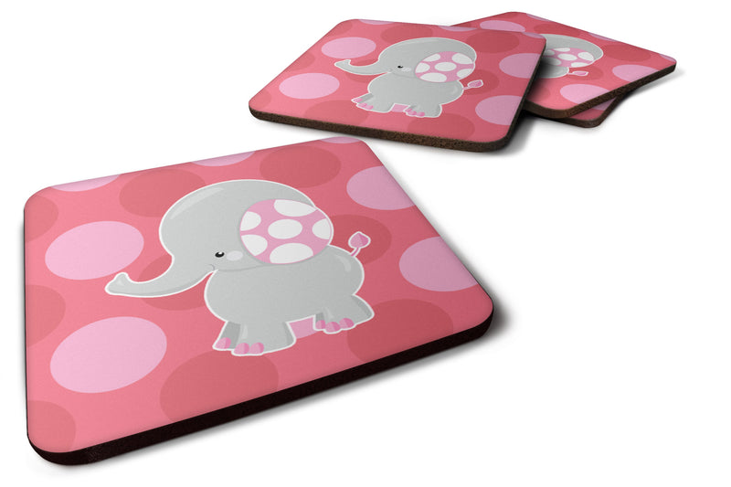 Elephant Big Polkadots Foam Coaster Set of 4 BB6950FC