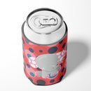 Elephant Lots of Polkadots Can or Bottle Hugger Cooler Sleeve for Standard 12 oz Cans, Insulated Foam Beer & Soda Can Hugger Reusable