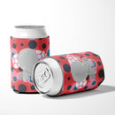 Elephant Lots of Polkadots Can or Bottle Hugger Cooler Sleeve for Standard 12 oz Cans, Insulated Foam Beer & Soda Can Hugger Reusable