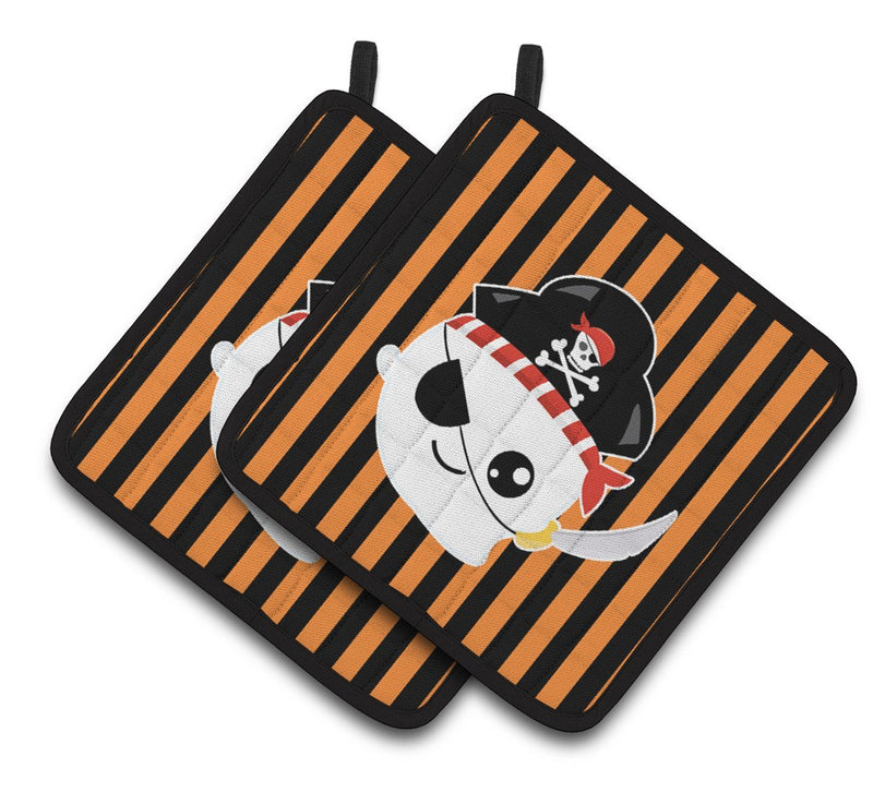 Halloween Ghost Pirate Pair of Pot Holders BB6957PTHD