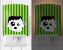 Halloween Ghost Frankenstein Ceramic Night Light Compact, UL-Certified, Ideal for Bedroom, Bathroom, Nursery, Hallway, Kitchen, 6x4x3, Multicolor