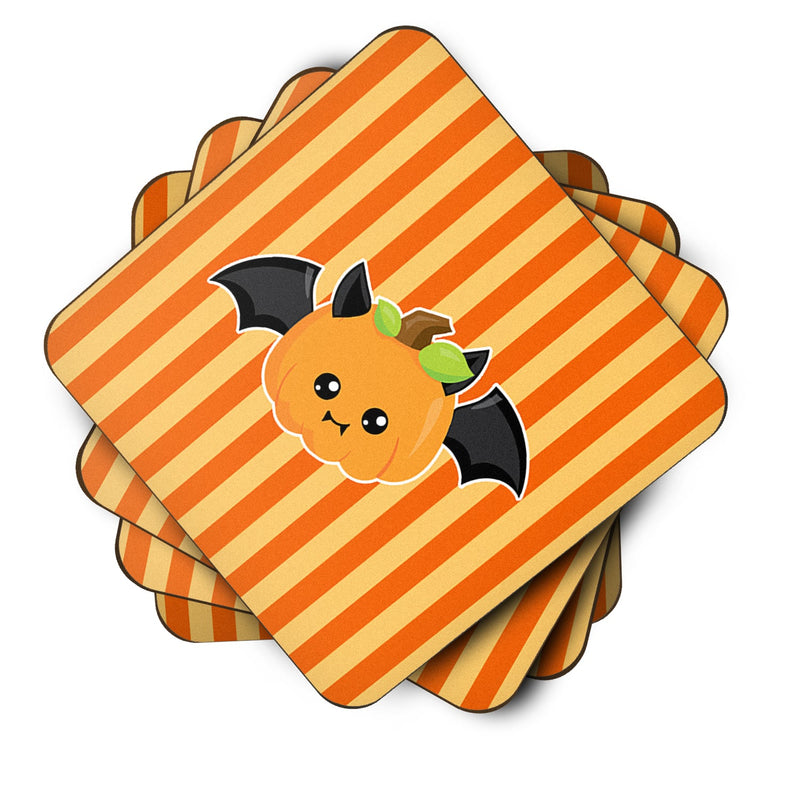 Halloween Pumpkin Bat Foam Coaster Set of 4 BB6959FC