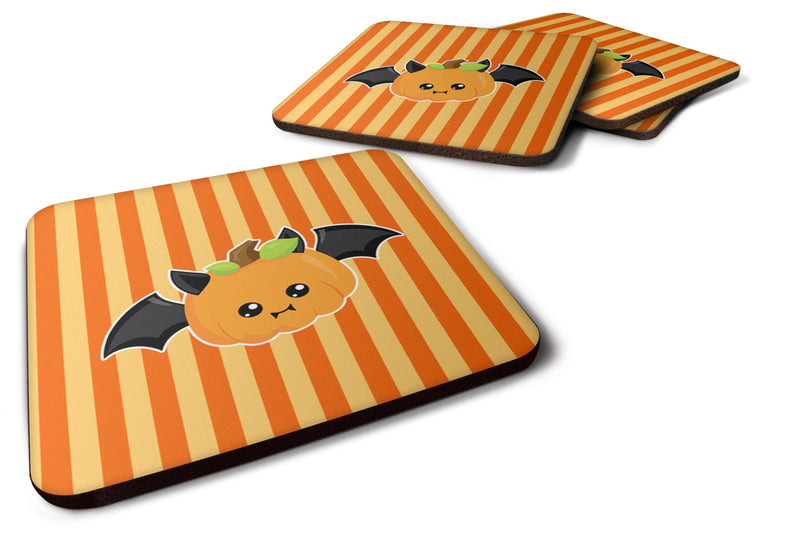 Halloween Pumpkin Bat Foam Coaster Set of 4 BB6959FC