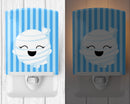Halloween Ghost Mummy Ceramic Night Light Compact, UL-Certified, Ideal for Bedroom, Bathroom, Nursery, Hallway, Kitchen, 6x4x3, Multicolor