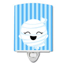 Halloween Ghost Mummy Ceramic Night Light Compact, UL-Certified, Ideal for Bedroom, Bathroom, Nursery, Hallway, Kitchen, 6x4x3, Multicolor