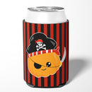 Halloween Pumpkin Pirate Can or Bottle Hugger Cooler Sleeve for Standard 12 oz Cans, Insulated Foam Beer & Soda Can Hugger Reusable