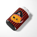 Halloween Pumpkin Pirate Can or Bottle Hugger Cooler Sleeve for Standard 12 oz Cans, Insulated Foam Beer & Soda Can Hugger Reusable